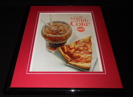 1965 Coca Cola / Pizza 11x14 Framed ORIGINAL Vintage Advertisement - $44.54