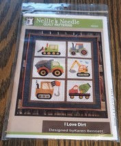 I Love Dirt - Appliqued Quilt Pattern, by Nellie&#39;s Needle (47.5&quot; X 55.5&quot;) - £6.10 GBP