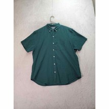 Bonobos Shirt Mens Size XL Green Standard Fit Short Sleeve Collared Button Down - £17.59 GBP
