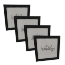 4 Picture Frames Black Composite Wood Display 8x8 Gallery Wall Lot of 4 - $19.97