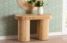 Harrison Natural Rattan Console Table - $9,610.75 MXN