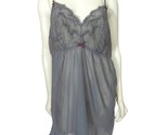 Cacique Lingerie Gray Sheer Lace Babydoll Nightgown Size 22 24 - $17.81