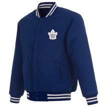 NHL Toronto Maple Leafs JH Design Wool Reversible Jacket With 2 Front Logos - $139.99