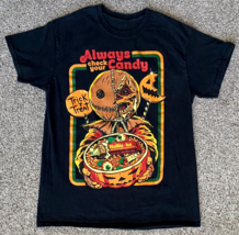 HALLOWEEN T-SHIRT  Trick R Treat Always Check Your Candy Scary PUMPKIN F... - $14.03