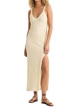 Z Supply eleena crochet midi dress in SANDSTONE - size L - £46.97 GBP