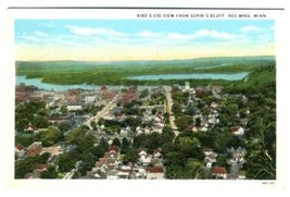 Birds Eye View Red Wing Minnesota from Sorin&#39;s Bluff Postcard - £7.77 GBP