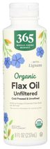 365 Everyday Value, Organic Unfiltered Flax Oil High Lignan, 8 fl oz EXP... - $9.89