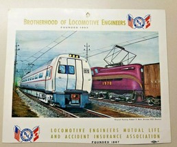 1970 Calendar Lithograph Brotherhood of Locomotive Engineers - £11.77 GBP