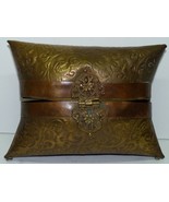 Vintage Arts &amp; Crafts Brass and Copper Woman&#39;s Evening Purse Bag, W 17.5cm - $119.87 CAD