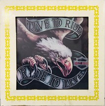 Original Vintage Harley-Davidson “Live to Ride, Ride to Live” Art Piece - £19.67 GBP