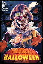 Halloween 45 Michael Myers Clown Devil&#39;s Eyes Movie Poster Print Art 16x24 Mondo - £64.48 GBP