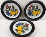3 Mikasa Apple Cider Dinner Plates Set Vintage Peasantries Fruit Retro D... - $46.40