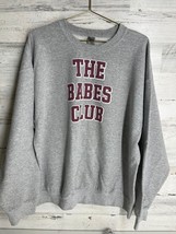 Gilden The Babes Club Sweatshirt XL Gray Long Sleeve Regular Fit Crew Pu... - $18.99