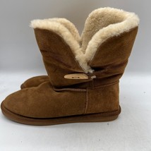 Bearpaw Victorian Unisex Kids Brown Suede Winter Snow Boots Size 10 - $29.69