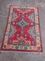 Colorful Bohemian Kazak Traditional Wool Area Rug - £231.55 GBP