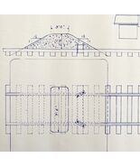 1953 Railroad Bangor Aroostook Tie And Gravel Car Stop Blueprint G4 DWDD14 - $1,847.85 MXN