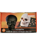 Wilton 3D Skull Heavy Cast Aluminum Cake Pan Mold Skeleton Halloween Gothic - £26.37 GBP