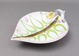 Stig Lindberg Gustavsberg Sweden Mid Century Modern Leaf Art Pottery Bowl Dish - £639.47 GBP