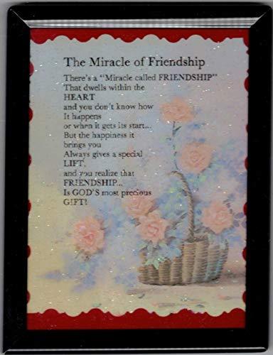 The Miracle Of Friendship 3" x 4" Framed Sparkling Artwork Refrigerator Magnet  - £4.00 GBP