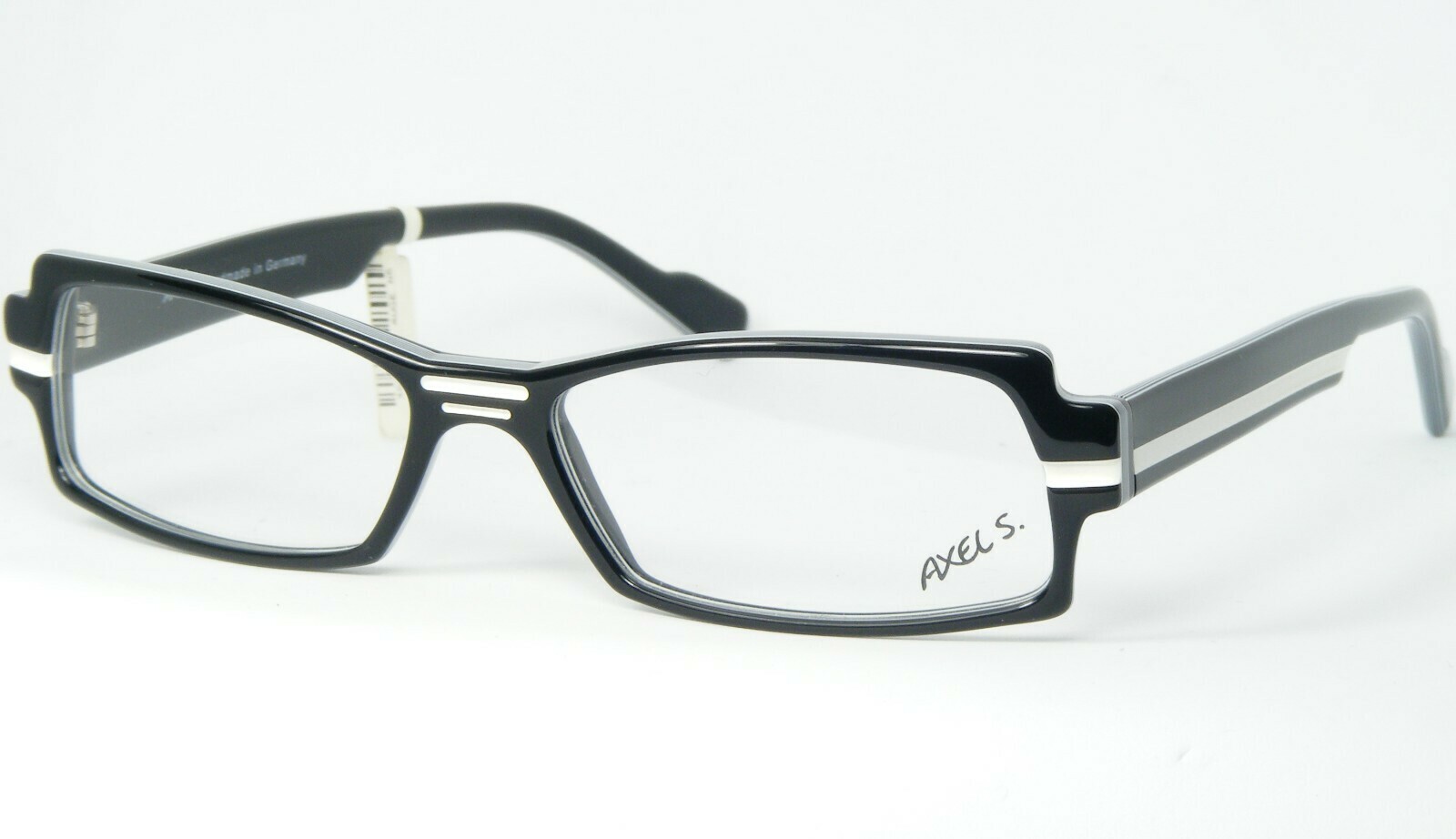 AXEL S. NANDO 239 19 Schwarz/Weiß Brille Brillengestell 52-15-140mm Deut... - $86.12