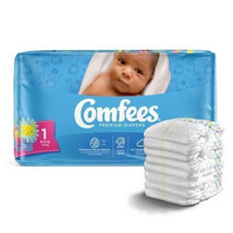 Diapers diisposeabComfees Premium Diapers Unisex Tab Closure Size 1  Cou... - $176.63 MXN
