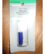 Vintage Radio shack AVIA: Leads 1000 MFD Electrolytic Capacitor New in Pkg - $5.41 CAD