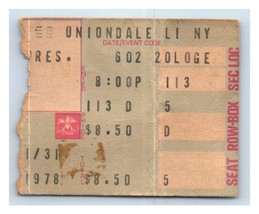 Foghat Concert Ticket Stub Juin 2 1978 Uniondale New York - $51.96