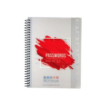 RE-FOCUS The Creative Office, Small/Mini Password Book, Alphabetical Tabs, Red - £19.56 GBP