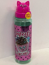 Reusable Bpa Free &quot;Sweet As A C UPC Ake&quot; Cake Printed Water Bottle, Built In Straw - £9.44 GBP