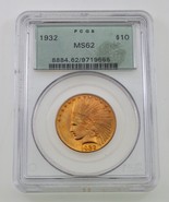 1932 $10 Gold Indian Eagle Graded by PCGS as MS-62 Old Label - £1,244.39 GBP