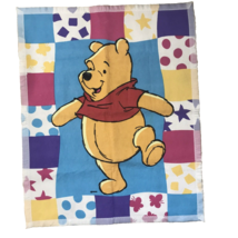 Beacon Baby Blanket Winnie the Pooh Satin Trim 1990s Patchwork WPL1675 - $29.99