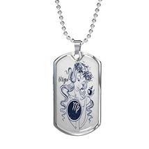 Express Your Love Gifts Virgo Constellation Horoscope Zodiac Dog Tag Stainless S - £35.76 GBP