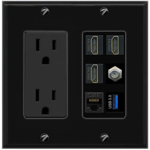 Tripp Lite N080-103 EATON TRIPP LITE SERIES 3-PORT KEYSTONE SINGLE-GANG ... - $26.25