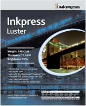 Inkpress PCL46100 Media Luster Premium Photo Paper Resin Coated 4x6 100 Sheets - $19.76