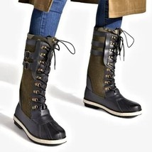 SHOE DAZZLE - Esabell Faux Shearling Lace Up Winter Boots - £36.31 GBP