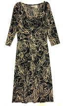 Chicos Travel Slinky Cowl Neck Ruched Banded Waist Dress Size 0  - $33.54