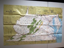 Vintage National Geographic Society Maryland Virginia Delaware Map - $6.65