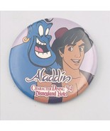 Vintage 1994 Aladdin Disneyland Hotel Character Dining Round Pin Pinback 3&quot; - £7.08 GBP