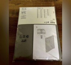 Ikea Vivan 57x98.5 Gray 2 Panels Grey Curtains - £28.90 GBP