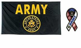 Wholesale Combo Set U.S. Army Black Crest 3x5 3x5 Flag and 4&quot; Magnet #5 - £6.07 GBP