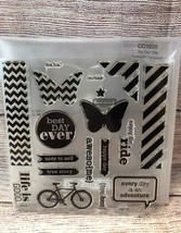 CTMH CC1020 It&#39;s Your Day Stamps Clear Butterflies Bikes Chevron Stripes - £9.91 GBP