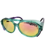 Aqua Pit Viper Sunglasses Men Pink Gold Lens Green Frame Aviator Steam Punk - $49.50