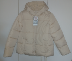 SWISS TECH GIRL'S BEIGE PUFFY HOODED JACKET-XL(14/16)-NWT-FLEECE LINED - $19.99