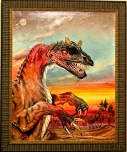 Martin Katon &quot;Allosaurus&quot; Framed ORIGINAL OIL Painting/Canvas, Hand Signed/COA - £1,915.94 GBP