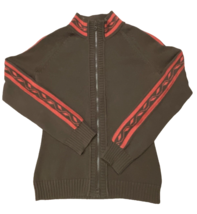 REI Sweater Women&#39;s Large Brown Full Zip Knit Cardigan Long Sleeve Outdoors - $23.24
