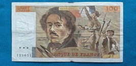 100 FRANCS DELACROIX modified FRANCE 1978 - $40.00