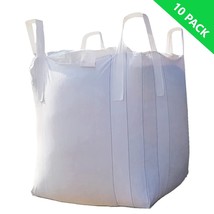 10 Pack - Heavy Duty FIBC Bulk Bag 2200 Lbs, Open Top Flat Bottom, Super Sack - £145.74 GBP