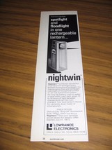 1973 Print Ad Nightwin Rechargeable Lantern Outdoors Lowrance Tulsa,OK - £7.13 GBP