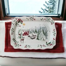 Better Homes &amp; G Heritage Collection Winter Forest Serving Tray, Platter 19” New - £50.39 GBP