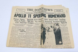 ORIGINAL Vintage July 22 1969 Apollo 11 Speeding Home PA Daily News News... - $98.99